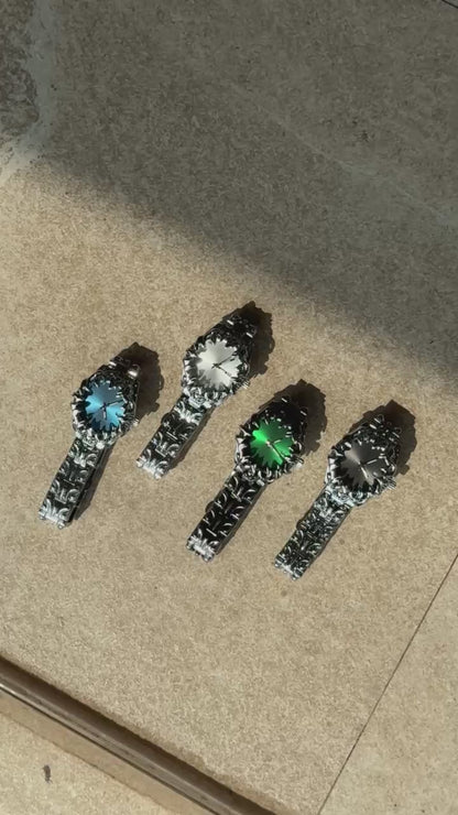 Alabaster Y2K - Gothic Flame - Spiked watches unisex 💀