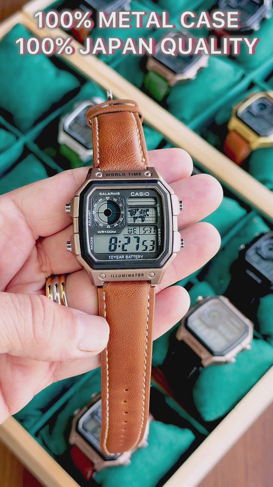 Casio Illuminator World map edition HQ (METAL CASE )💫